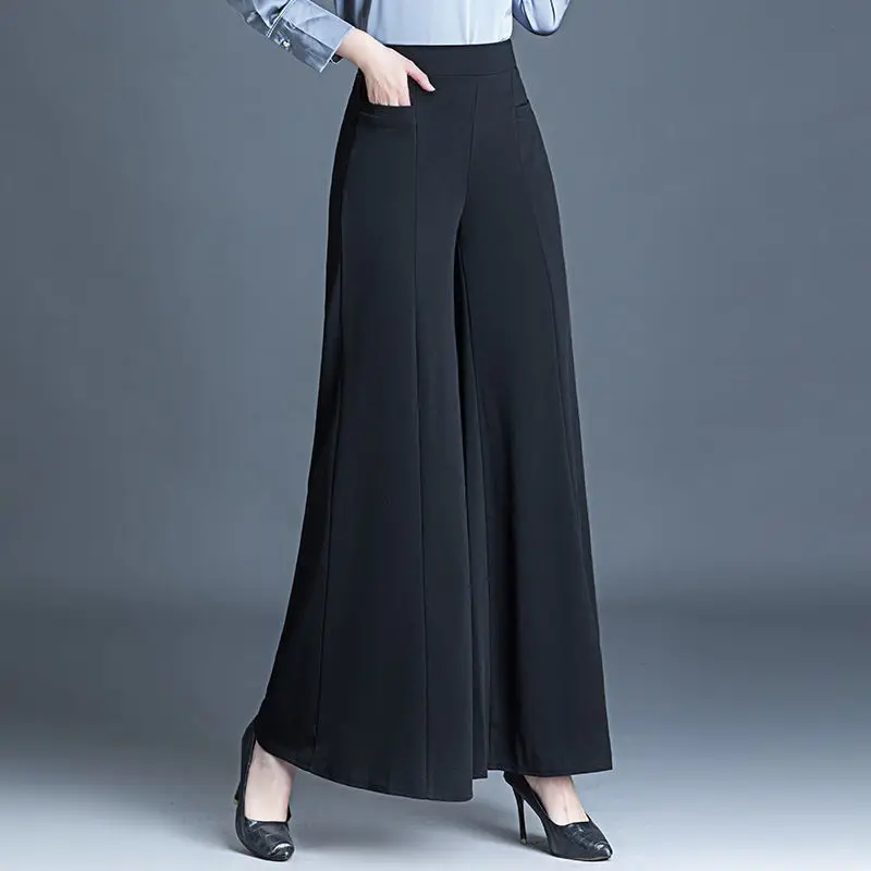 

Black Wide Leg Pants Women Harajuku Fashion High Waisted Trousers Large Size Women's Clothing Spring Summer 2022 Trends Urban