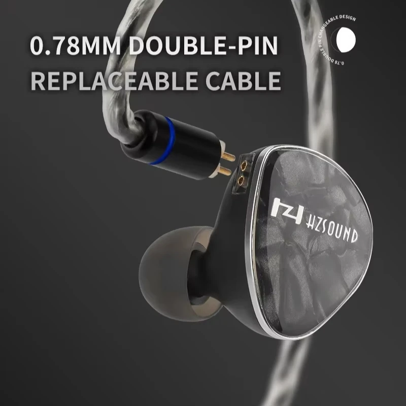 Наушники-вкладыши HZSOUND LUNA HiFi с 2 разъемами 0 78/3 5 мм