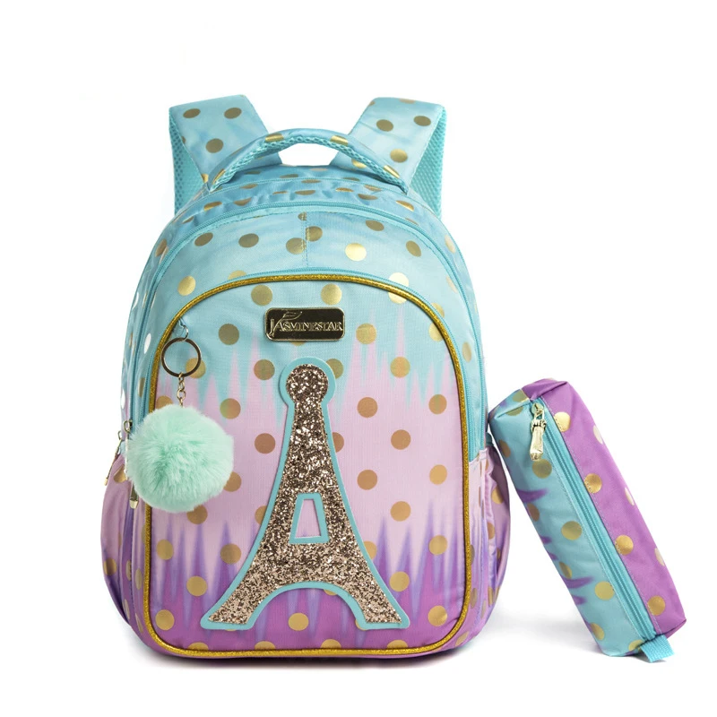 

Школьный рюкзак для девочек-подростков, школьные ранцы с блестками и башней для девочек-подростков, школьные принадлежности