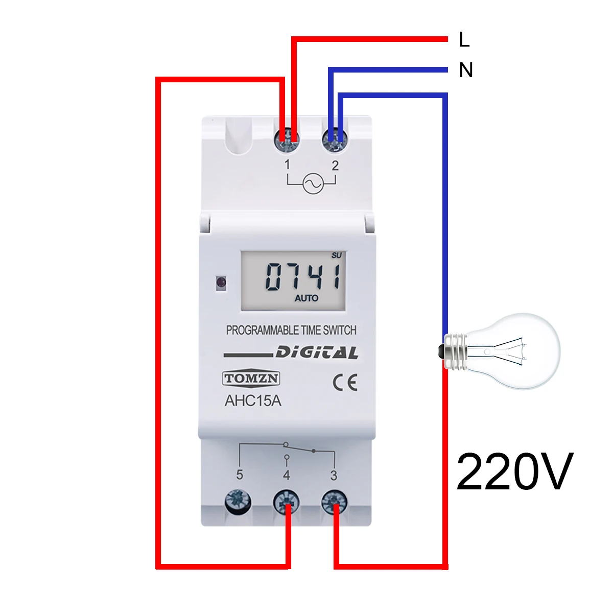 TOMZN Din-рейка, однофазный, еженедельный, 7 дней, программируемый цифровой таймер, реле, таймер, управление переменным током 220 В, 230 В, 12 В, 24 В, 48 В, 16 А