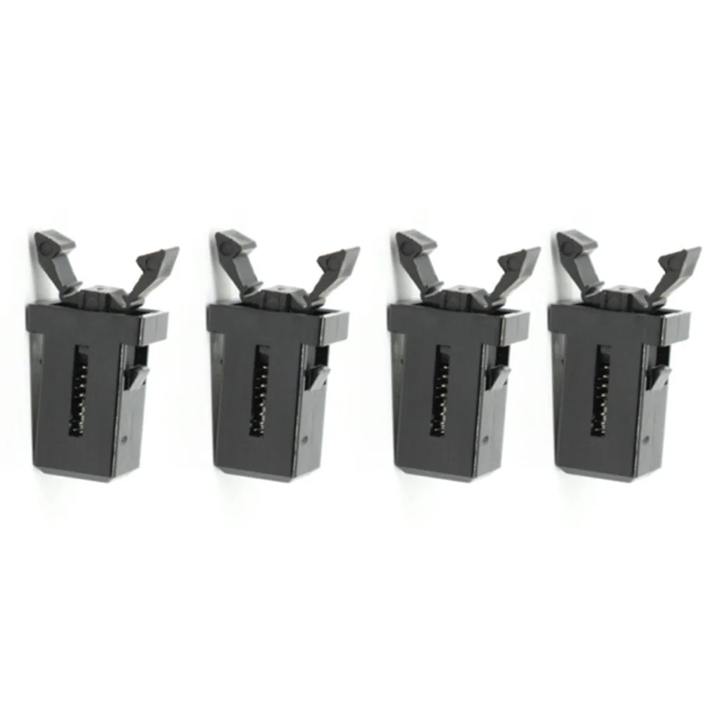 

4PCS Replacement Car Sunglasses Holder Overhead Console Latch Fit Most Trash Touch Bins Black ABS Interior Latch Accessories