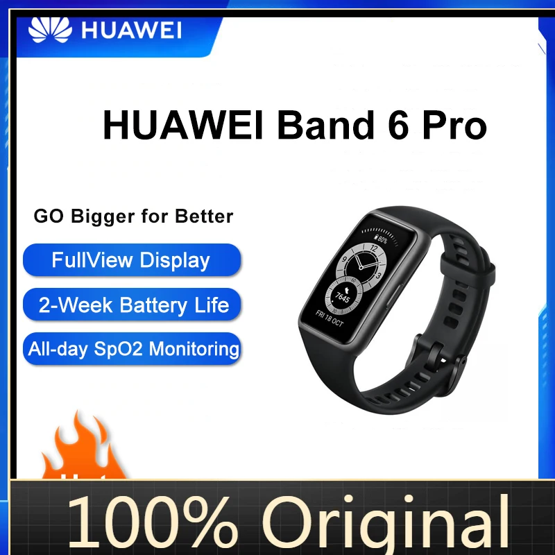 

NEW Original Huawei Band 6 Smartband Blood Oxygen LED Screen Heart Rate Tracker Sleep Monitoring Bluetooth 5.0 NFC