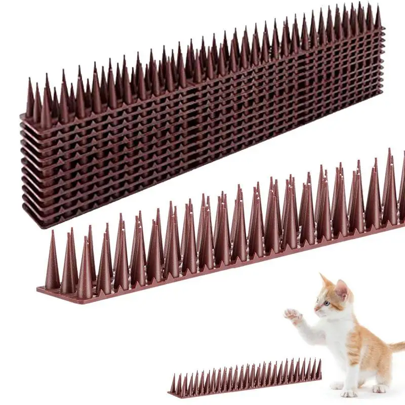 

12PCS Anti Climb Fence Wall Spikes Bird Anti Pigeon Spikes Plastic Cat Intruder Deterrents Repellents Outdoor Garden Supplies