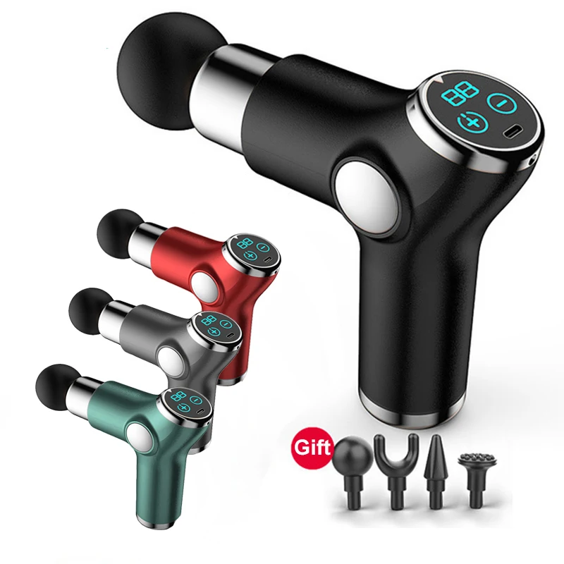 

32 Gears Portable Mini Electric Fascia Gun Muscle Massage Gun LCD Display Muscle Pain Therapy for Body Relaxation Dropshiping