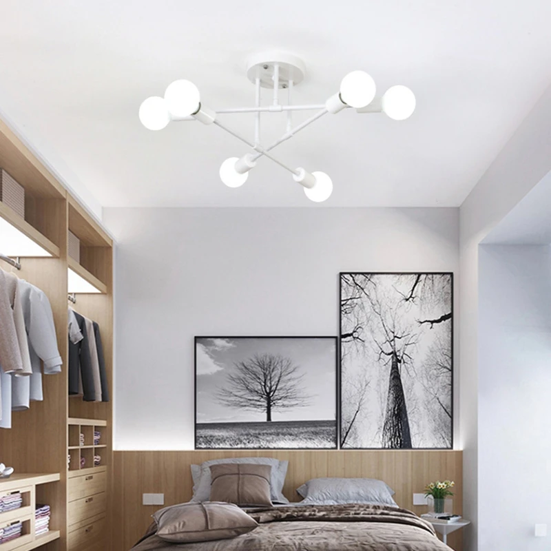 Nordic LED Ceiling Light Modern Iron Creative Glass Ball Home Living Room Restaurant Study Lighting Gold Hallway Bedroom Lamp |