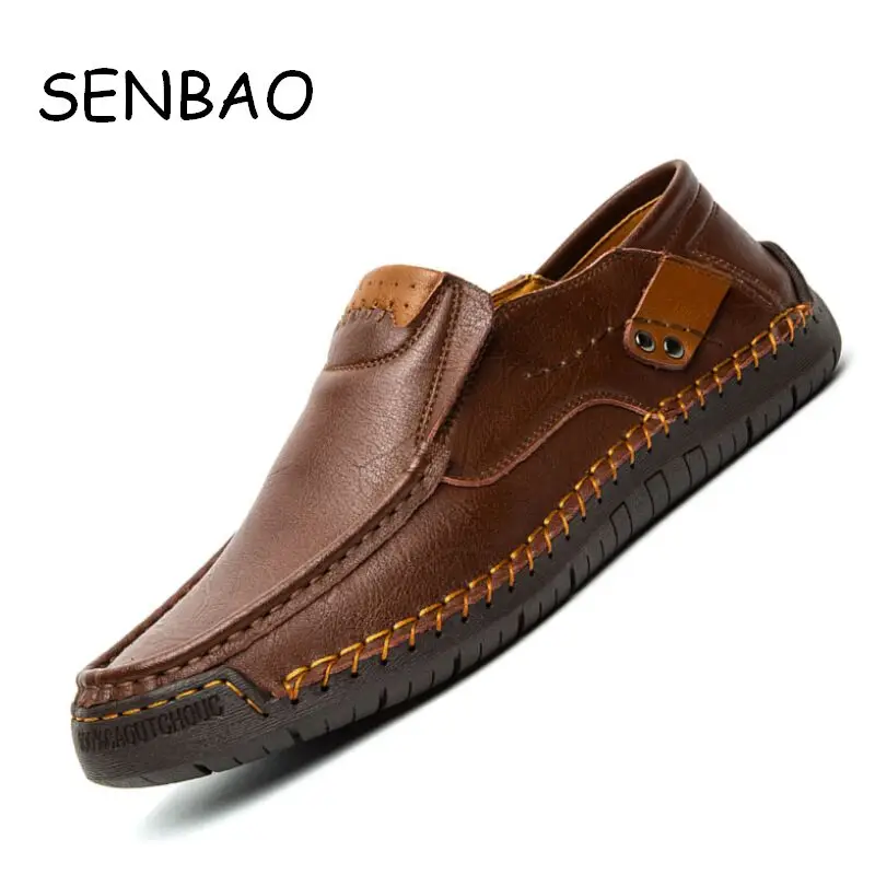 

SENBAO New Korean Version Of All-Match Leather Shoes Men British Peas Shoes Business Trend Casual Shoes Men