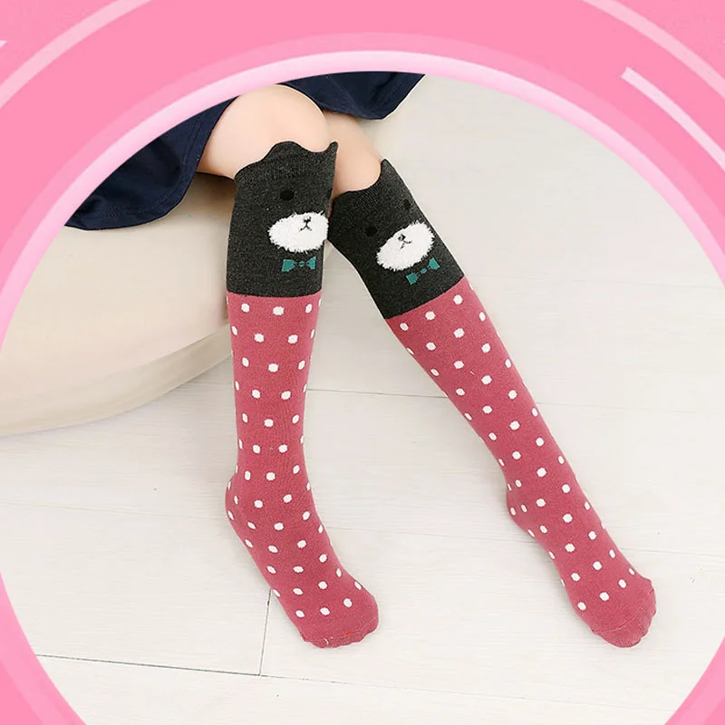 

Детские колготки, хлопковые белые Мультяшные животные, длинные женские гольфы для девочек, детские колготки на Рождество