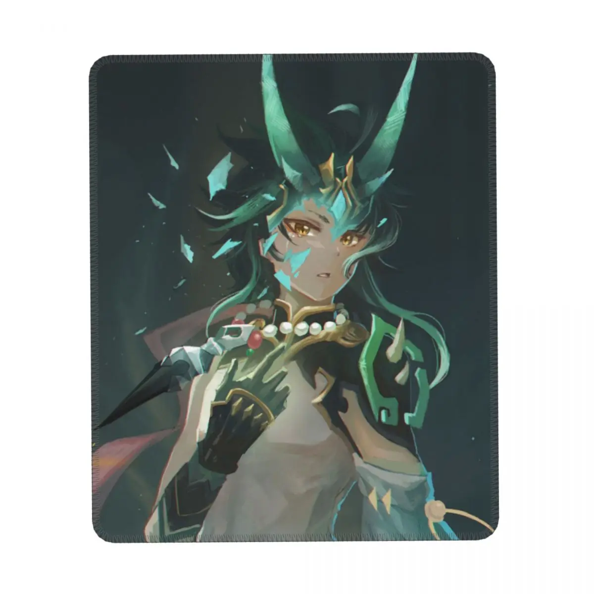 

Genshin Impact Xiao Vertical Print Mouse Pad Horns Table Rubber Mousepad Rertro Non Slip Original Mouse Pads