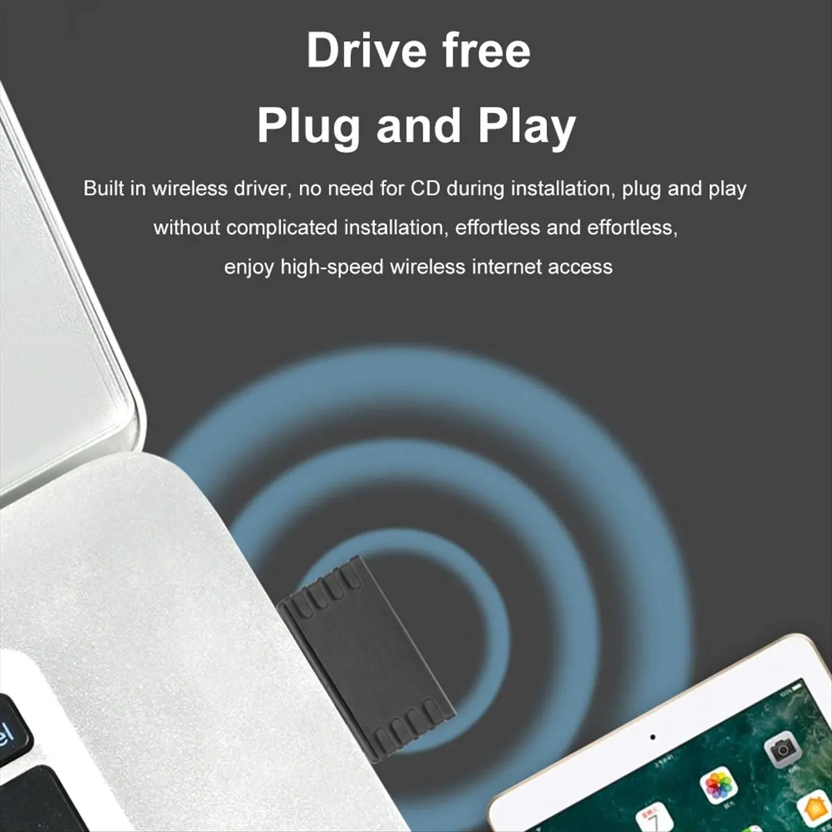 10 шт. USB WiFi-адаптер, беспроводная сетевая карта LAN 2,4 ГГц, Wi-Fi 6 приемник 802.11ax без драйверов для ПК, ноутбуков, Windows 7, 8, 10, 11 - ELEC (art.: 3920dad55229f) - 3920dad55229f