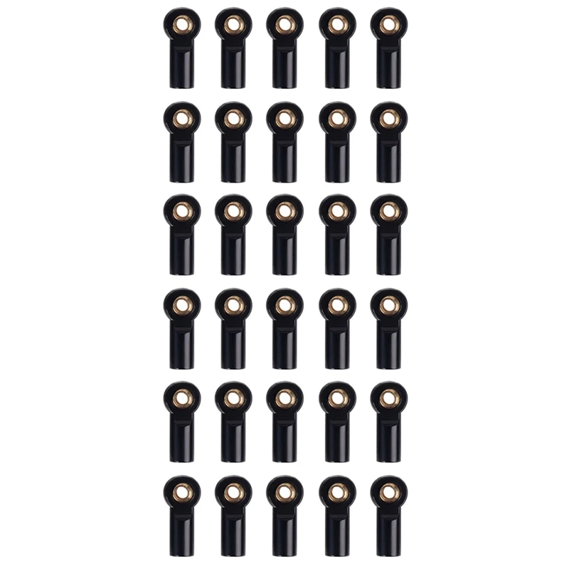 

30Pcs Metal M3 Link Tie Rod End Ball Joint For 1/10 RC Car Crawler AXIAL SCX10 D90 D110 Tamiya CC01,Black