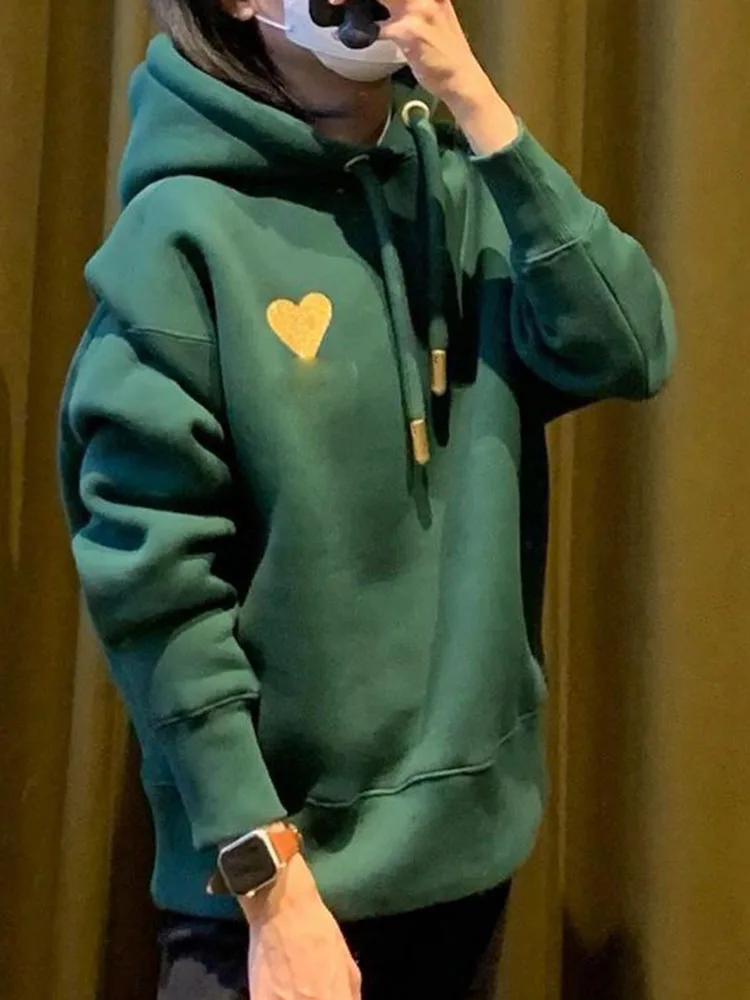 

Женская толстовка с капюшоном и принтом, из 100% хлопка