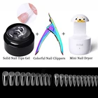 Набор кончиков для ногтей BORN PRETTY, 5 мл, клейкий клей для верхнего покрытия ногтей, инструмент для наращивания ногтей