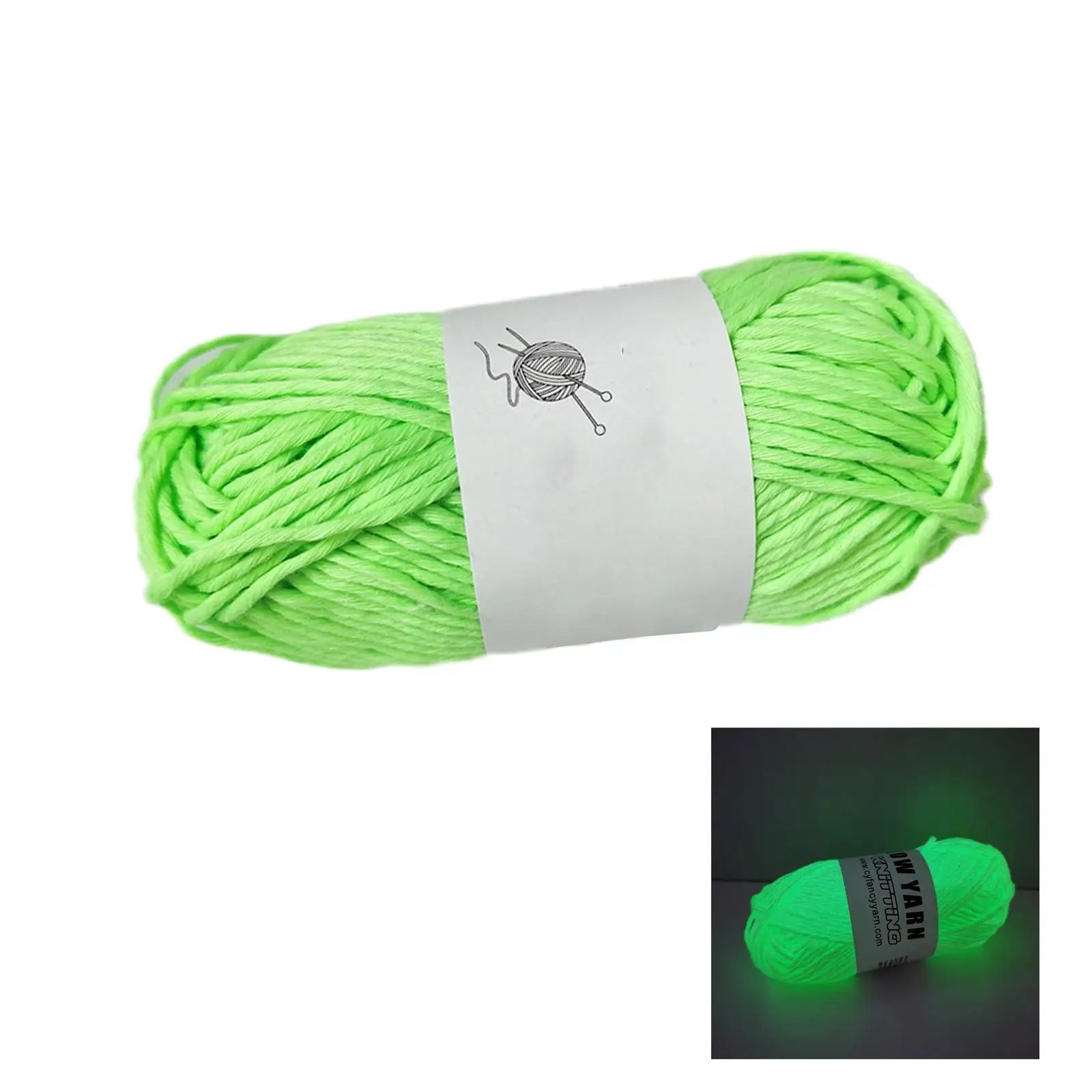 50M Novel Luminous Functional Yarn Glow In The Dark Polyester Chunky Yarn For Sewing Handmade Knitted Accessories Knitting images - 6