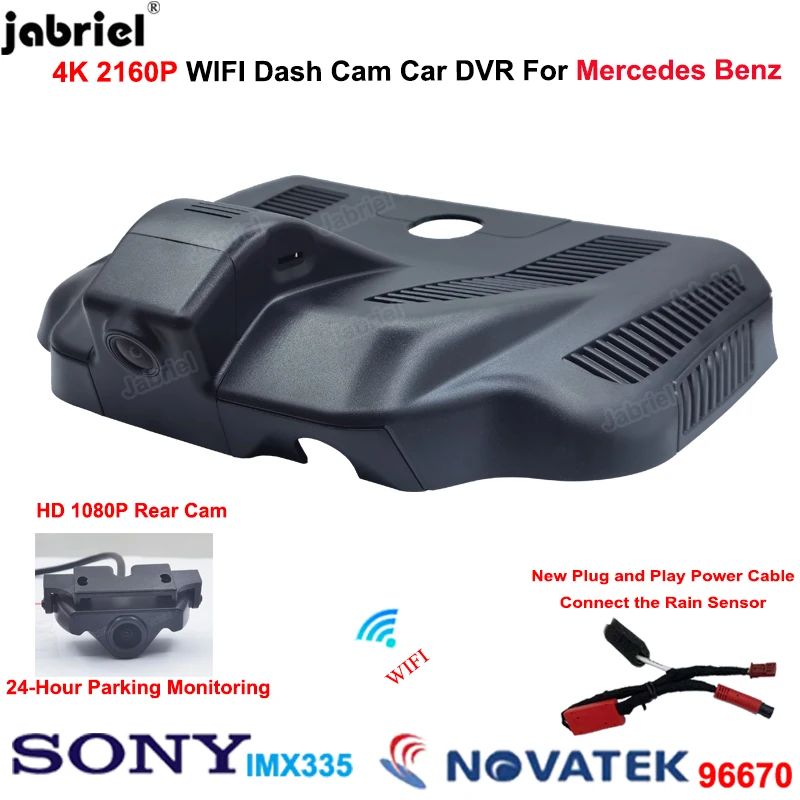 

4K Car DVR Dash Cam Dual Lens for Mercedes gla 45 35 amg cla 35 45 w118 x156 for Mercedes Benz A Class A200 A220 A250 A35 w177