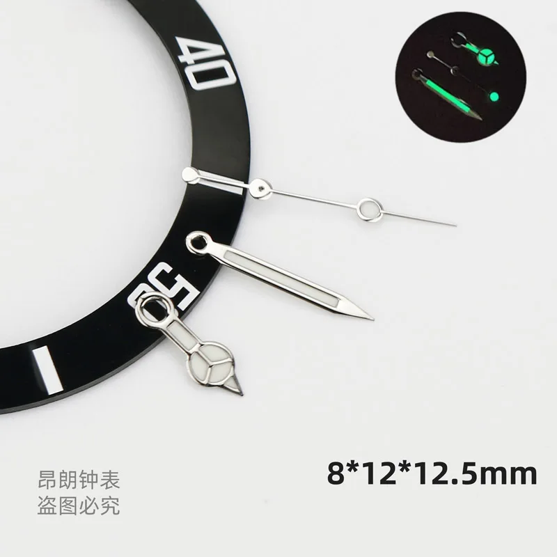 Зеленые и синие иглы для часов Lume Diver Aiguille NH35/NH36 механизм Mercedes Style часовая стрелка