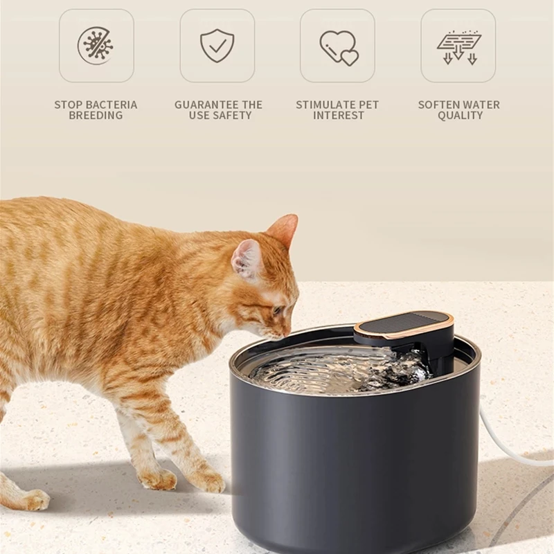 

3L Capacity Automatic Faucet Cat Water Fountain Smart Water Dispenser Filter Fountain USB Powered Dog Water Feeder Pet Supplies