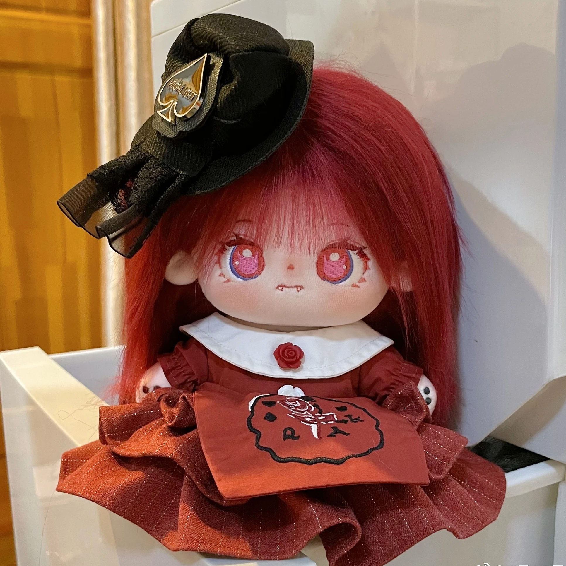 

Handmade 6PC/SET 20cm Doll Clothes Apron Dress Top Hat Shoes Socks Kpop Plush Dolls Outfit Toys Doll's Accessories Cos Suit