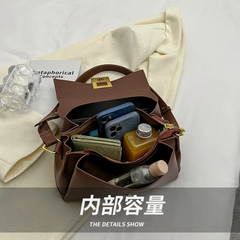 Women's Fashion Retro Casual Crossbody Large Capacity Single Shoulder Bag Portable Luxury Small Square Handbag for женский Bolsa