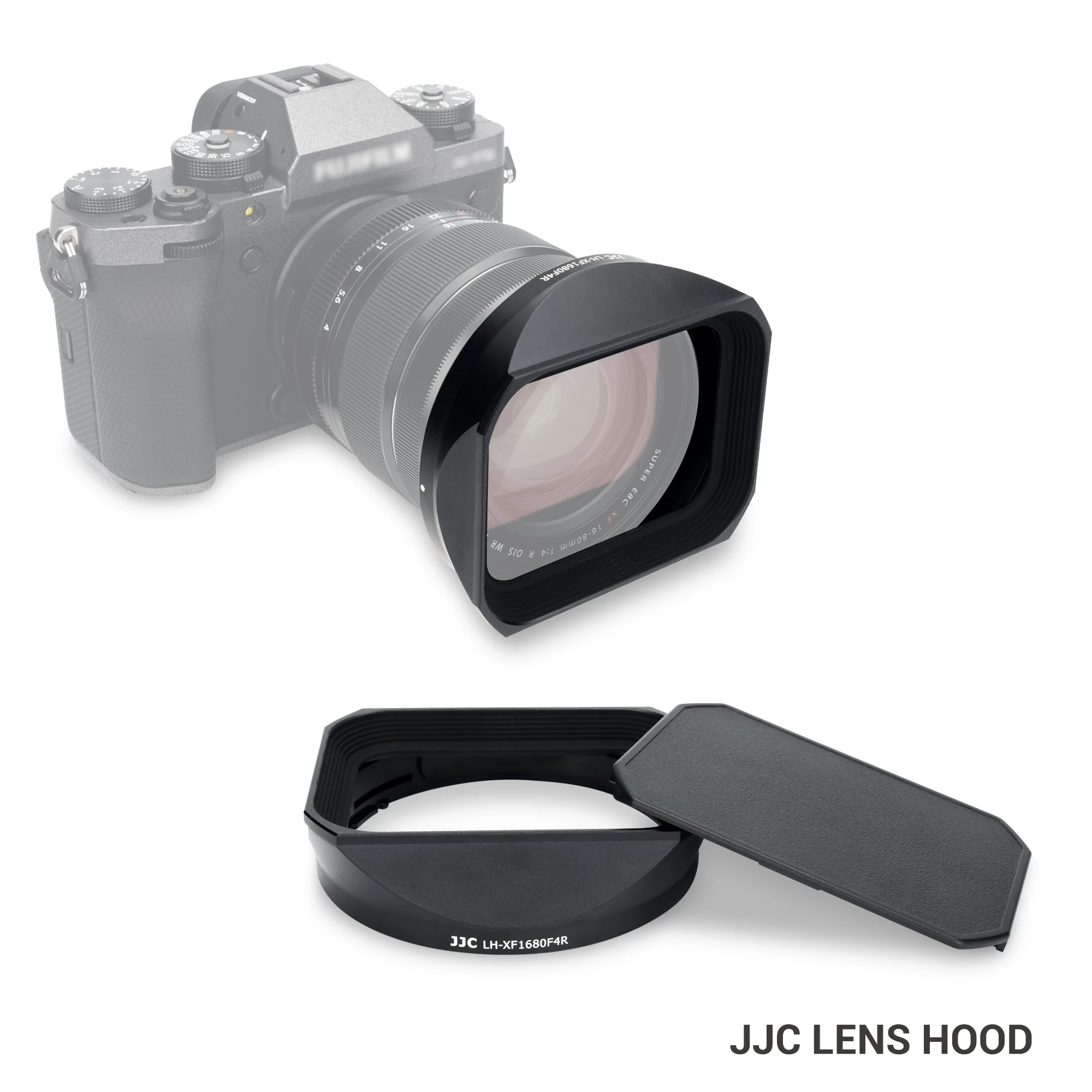 Металлическая бленда JJC квадратной формы для Fujifilm XF 16-80 мм F4 R OIS WR объектив для Fujifilm XT5 XT4 XT3 XT2 XH2 XT30II XT30 XS10 XE4