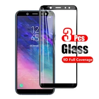 3 pack full cover tempered glass for samsung galaxy a6 a8 plus a7 a9 2018 j4 core j6 j8 plus 2018 j6 j8 screen protector 9d
