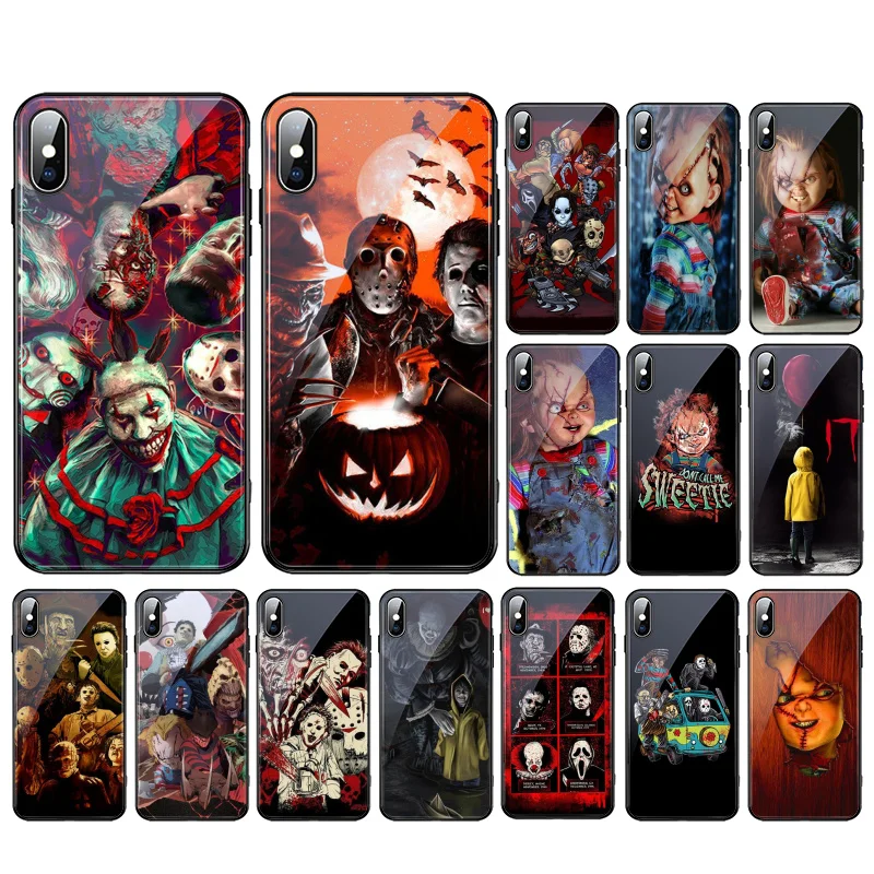 

Film movie Horror icon CHURSE OF CHUCKY CHILDS Tempered Glass phone case For iphone 14 13 12 11 Pro Max XS XR X 8 7 Plus SE2