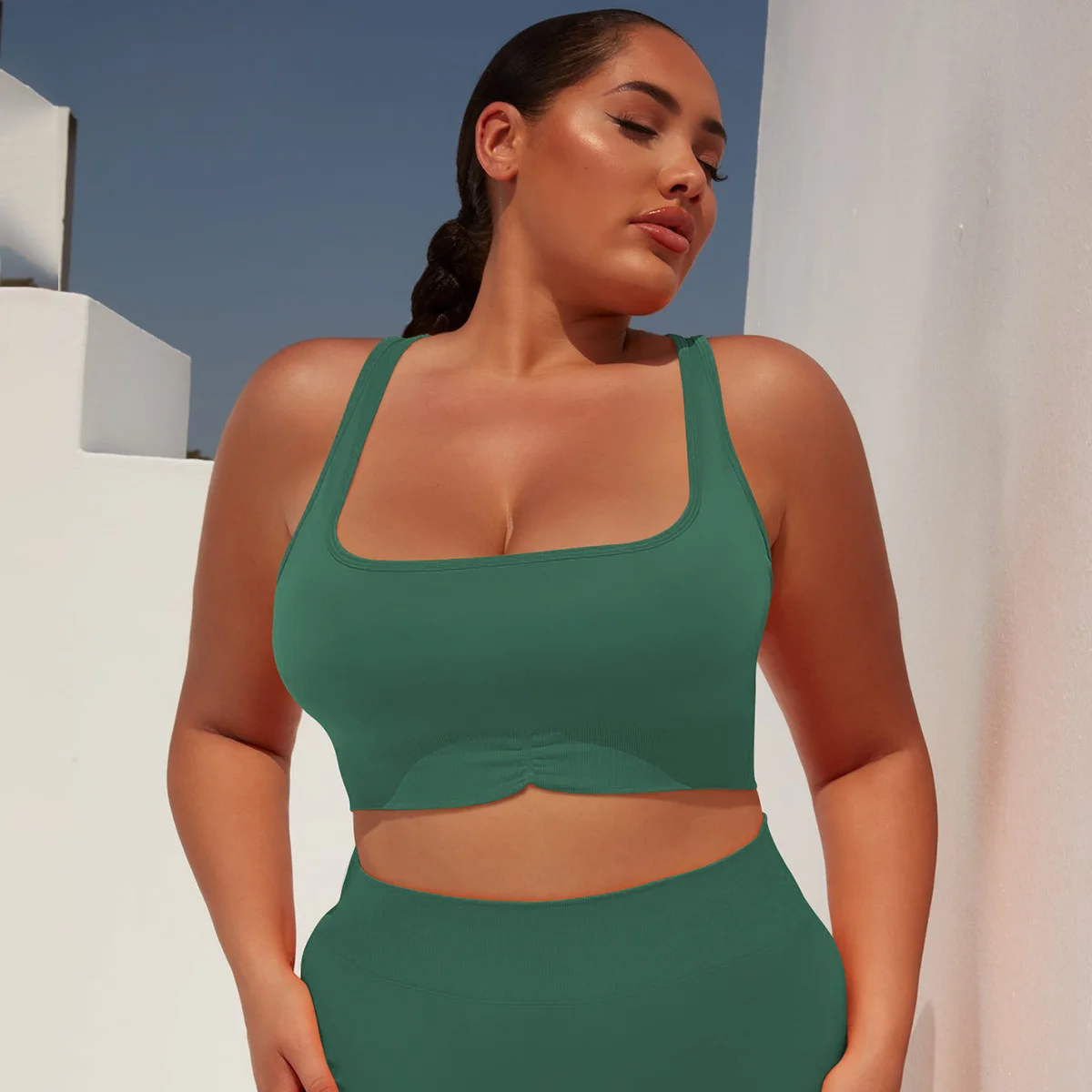 

Net seamless knitting beautiful back bra running fitness sports fixed top yoga clothes women