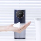 Автоматический Дозатор пены для жидкого мыла, перезаряжаемый с дисплеем температуры, Бесконтактный датчик, умная ручка