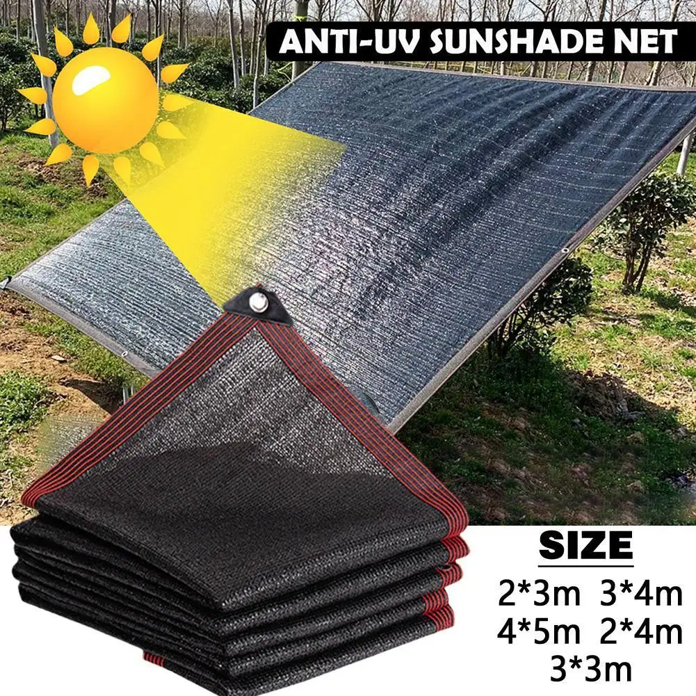 

HDPE Анти-УФ черная Солнцезащитная сетка для дома и сада, суккуленты, затеняющая сетка, открытый тент, крышка для бассейна, Солнцезащитный парус