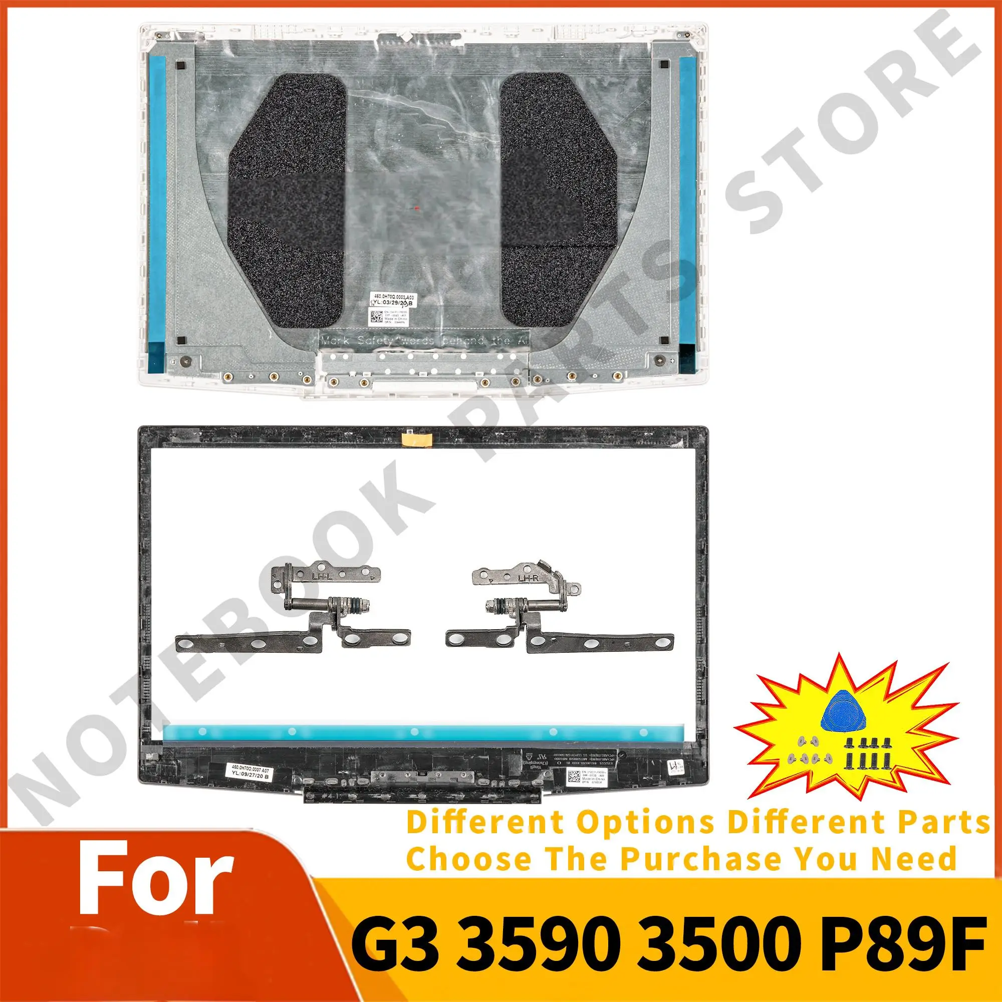 Новые детали для G Series G3 3590 P89F задняя крышка ЖК-дисплея 03HKFN Bezel 07MD2F петли ноутбука