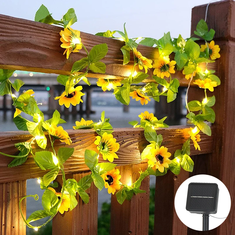 

Solar Garden Light Led Copper Wire Lamp Outdoor Artificial Vine Plant Lamp Waterproof Lamps Wedding Holiday Party Decoration