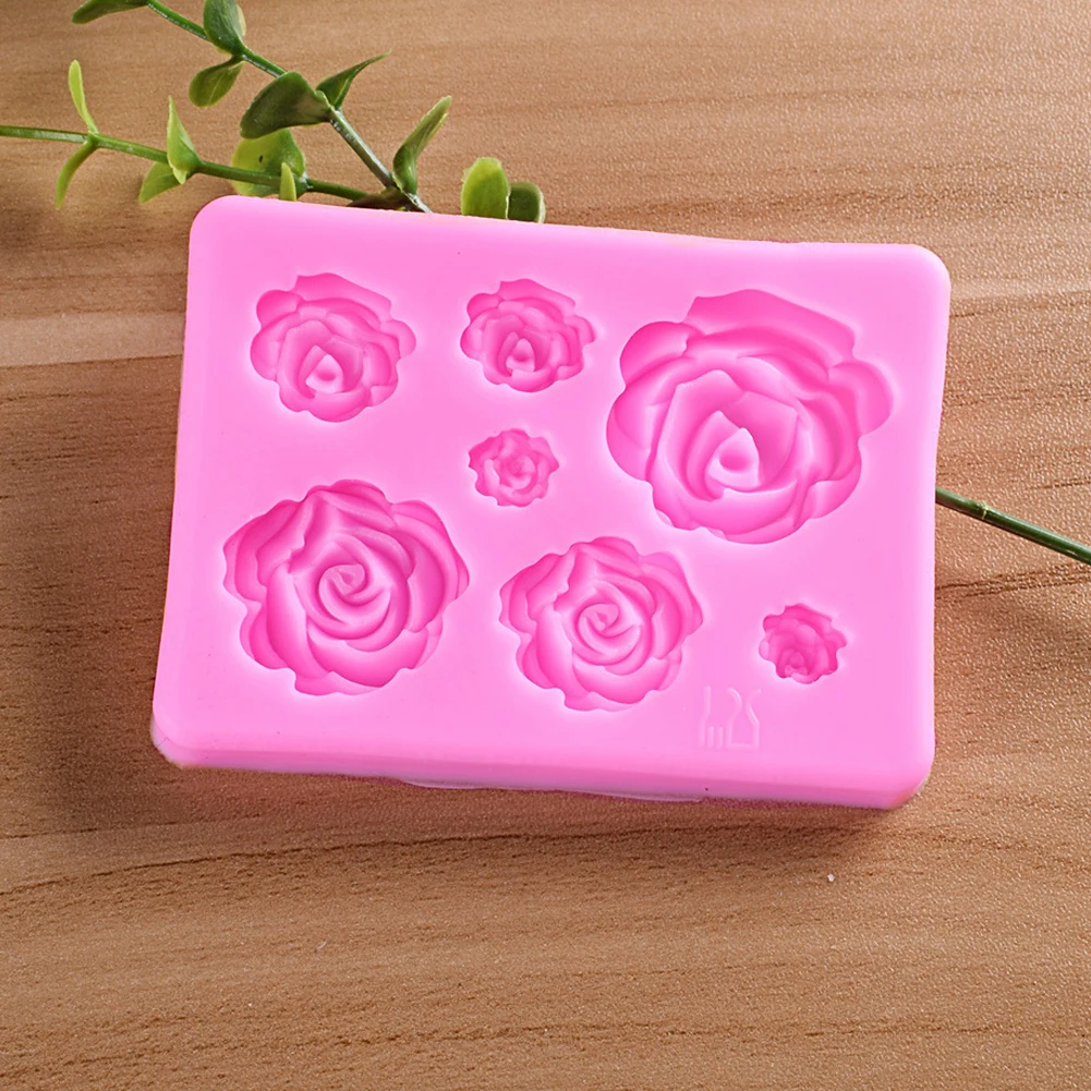

3D Rose Flower Silicone Mold Bakeware Making Restaurant Soft Silicone Non Stick Cake Mold Rose Flower
