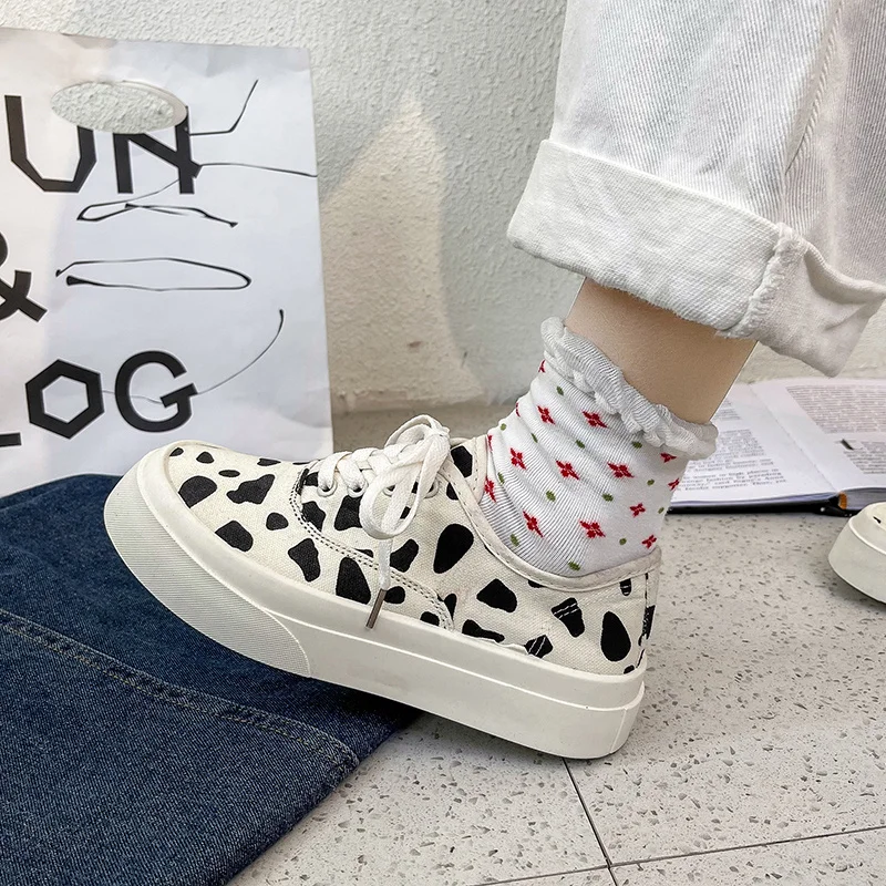 

Womens Sneakers Shoes Platform Roses Canvas Fashion Thick Sole Casual 2022 Leisure Solid Rubber Flock Basic Round Toe Fabric Cro