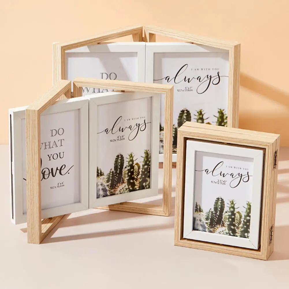 Рамка для фотографий Вертикальная вращающаяся двойная фоторамка с плексигласом