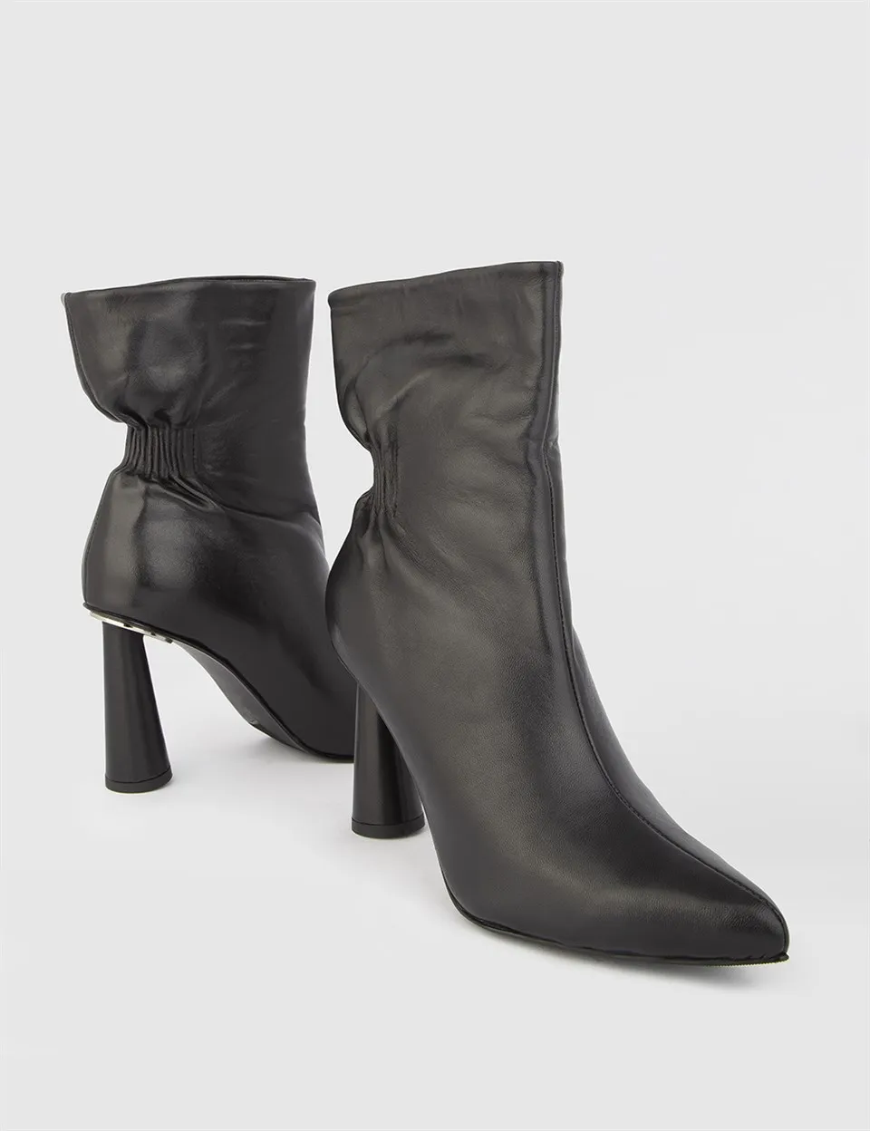 

ILVi-Genuine Leather Handmade Dera Black Leather Women's Heeled Boot Women Shoes 2021 Fall/Winter