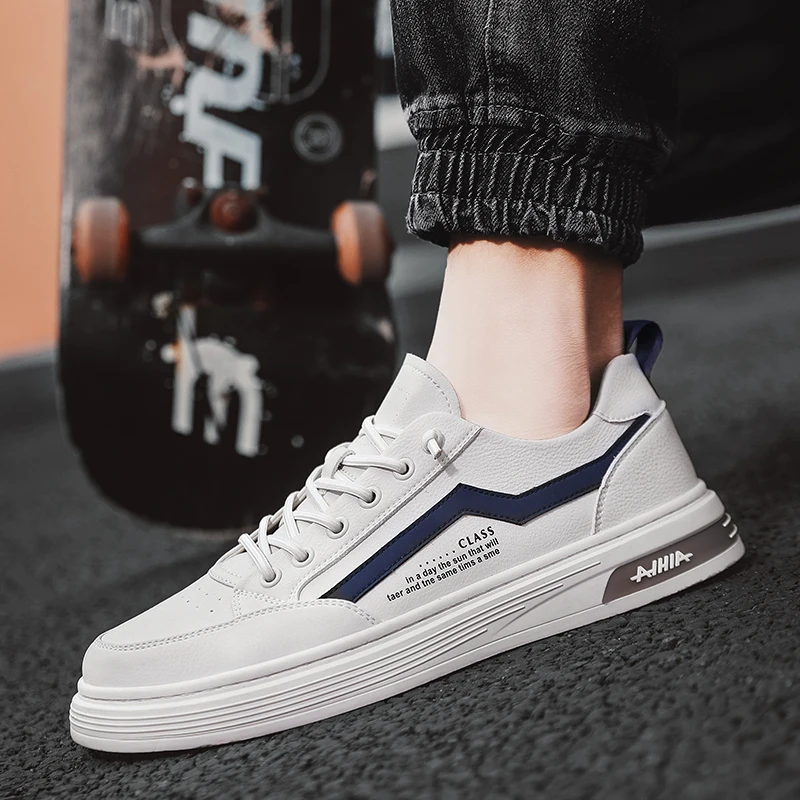 

Mens Low-top Casual Skateboarding Shoes Fashion Outdoor Leisure Sneakers Breathable Round Toe Walking Shoes Striped Flat Shoes