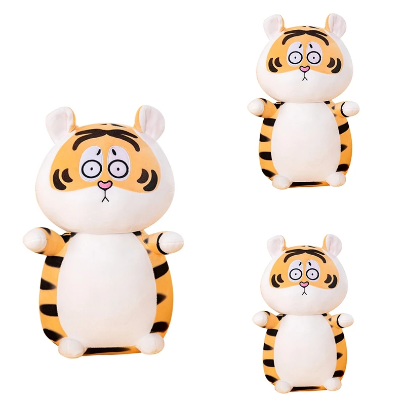 

Tiger Plush Stuffed Soft Toys New Year Mascot Doll Long Pillow Animals Figure Birthday Gift Christmas