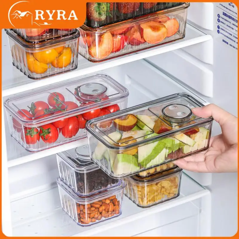 

Безопасная и Нетоксичная коробка для хранения в холодильнике Pp + ps, удобная коробка для сохранения свежести, влагостойкая, прочная, разноцветная