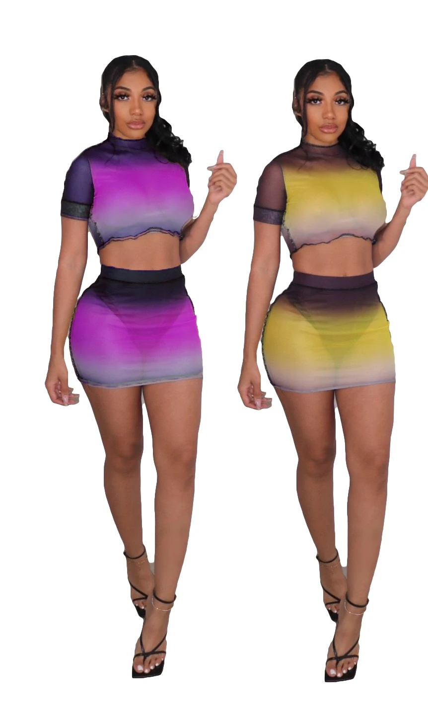 

Lovelysales Dresses for Women 2022 Mesh Sexy 2 Piece Sets Womens Outfits CN(Origin) 25121