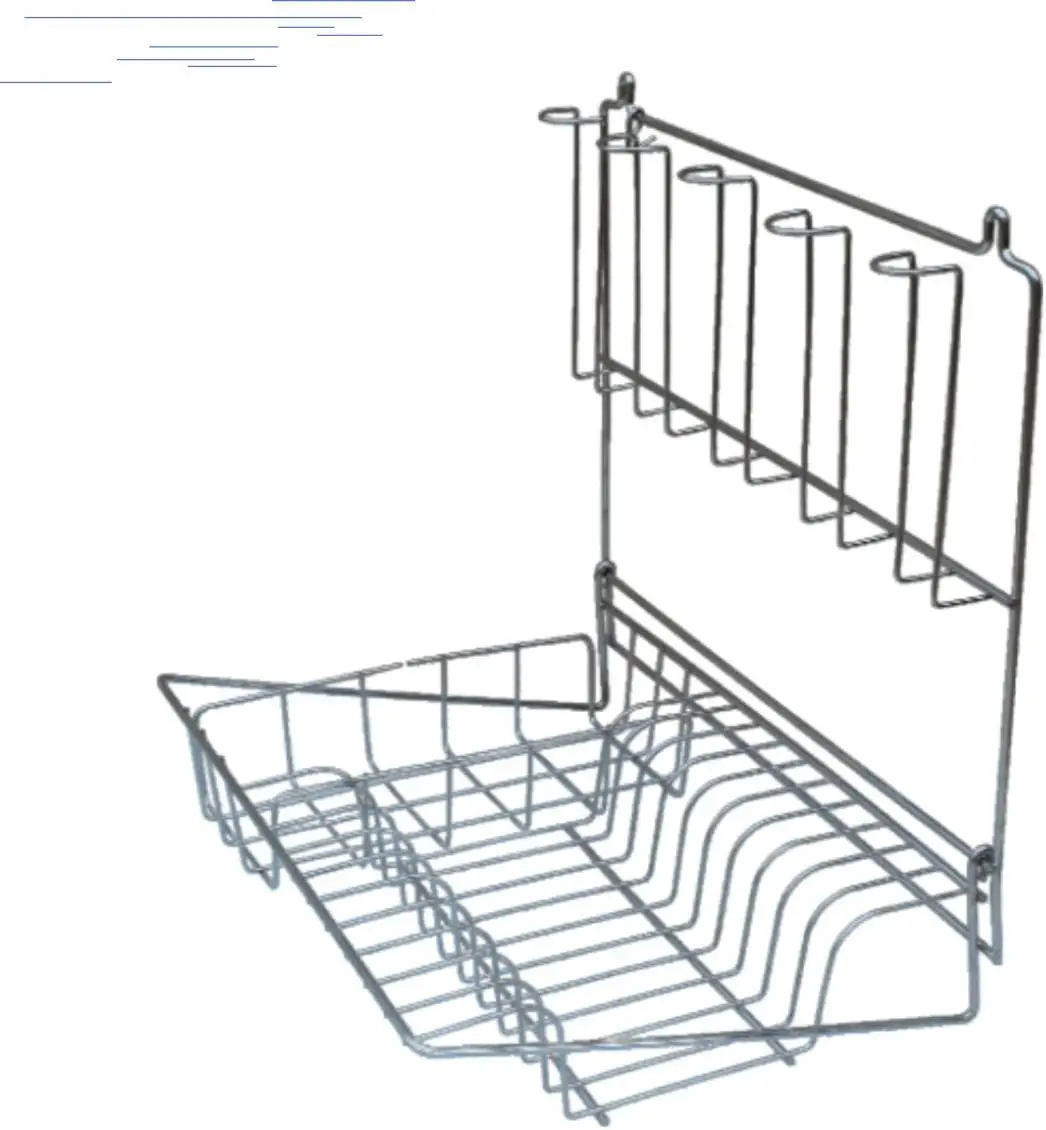 

Dish Drain Dishes Cups Wall Hanging Kitchen Foldable Chrome Plated for 10 plates Foldable Dishes Drainer Wooden Plates Mugs Rack