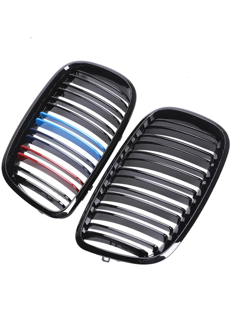 Боковой маркер M цвет глянцевая черная гоночная решетка крышка для BMW X5 X6 E70 E71