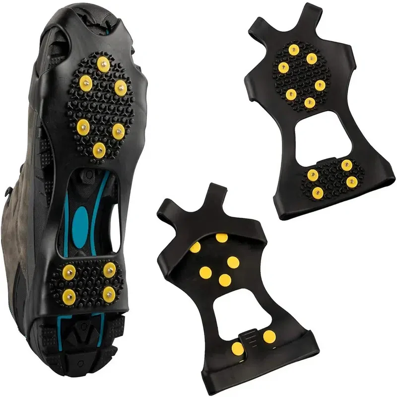 

2pcs Non-Slip Rubber Ski Shoes Cleats With Steel Studs For Outdoor Sports Skiing Accessories