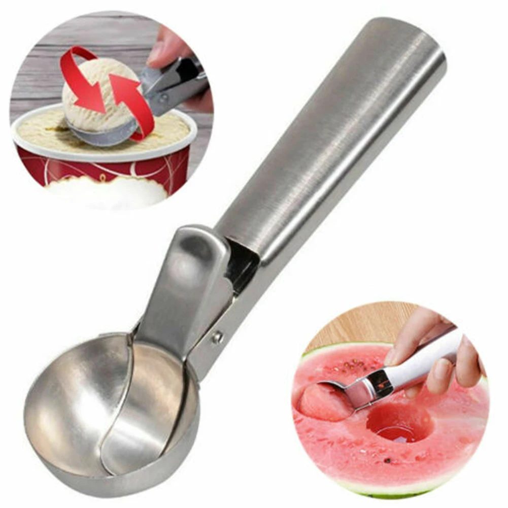 

Совок для мороженого из нержавеющей стали, неприлипающий совок для фруктов, арбуза, льда, инструмент, домашний кухонный инструмент, гаджеты