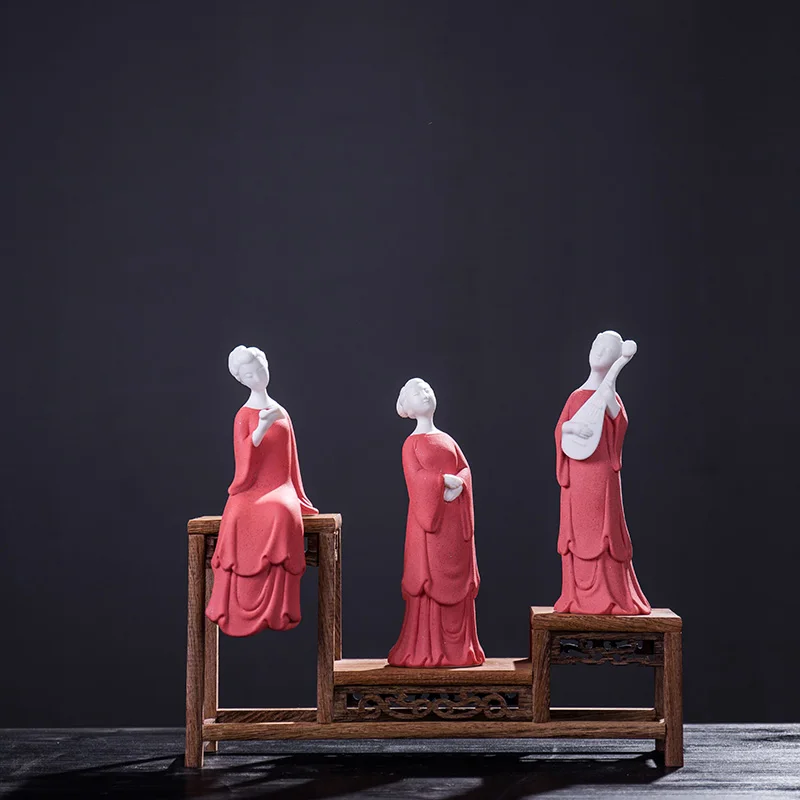 

New Chinese Creative Ceramic Character Chinese Style Girl Home Living Room Entrance Decorative Crafts Decoration