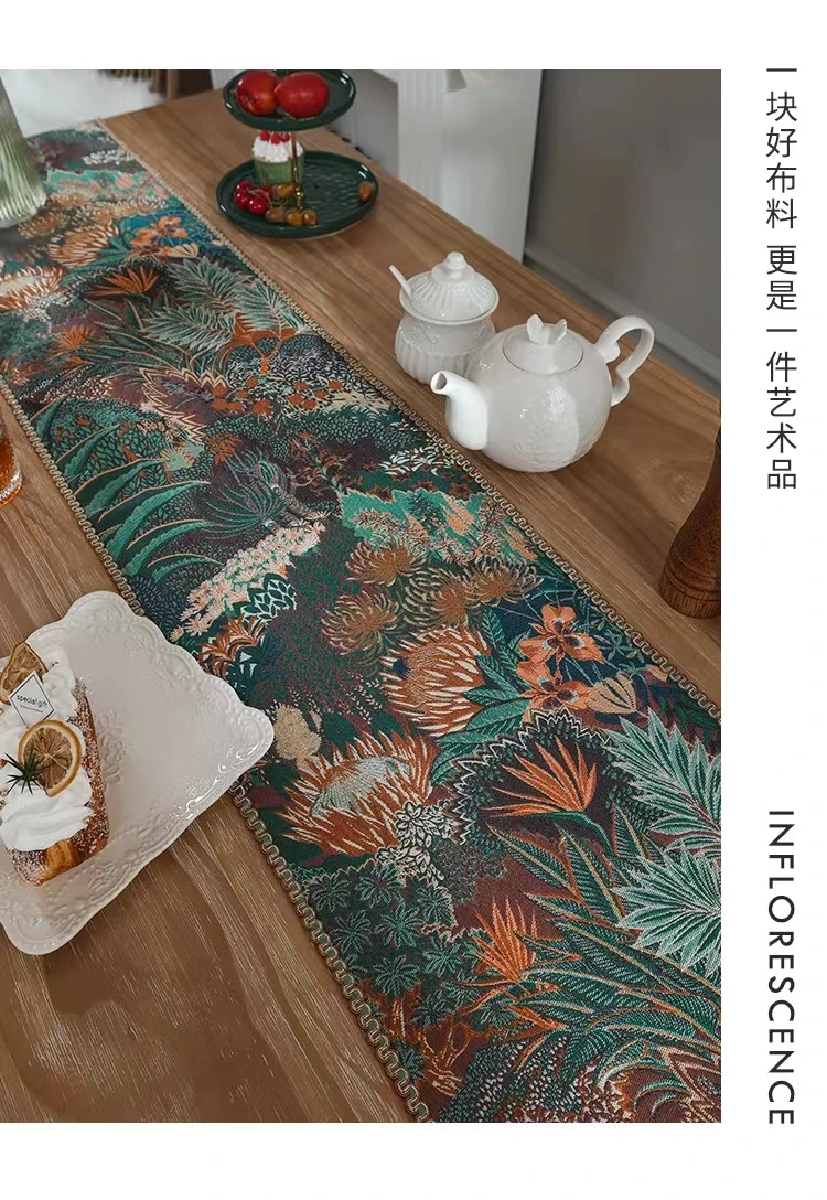 

Zebra table flag cloth American light luxury bed flag high-end dining table flag long strip porch TV cabinet bucket cabinet cove
