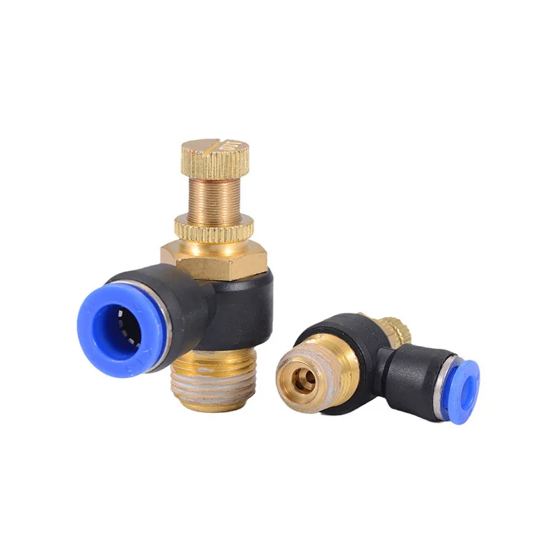 

Pneumatic Fitting Air Connector Tube SL Adjustable Flow Throttle Valve Speed Controller Quick Push In 4 6 8 10 12 14mm Fittings