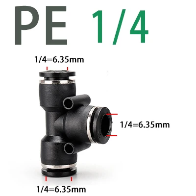 

Пневматический быстроразъемный пневматический соединитель PE PEG, быстроразъемный Фиттинг для воздушной трубки 5/32, 1/4, 5/16, 3/8, 1/2, 1/8 дюйма, Фиттинг для шланга, тройник, редуктор
