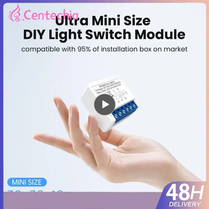 

2-way Control Smart Circuit Breaker 10a 1/2/3/4 Way Wifi Switch Support Alexa Google Home Smart Life Light Switch Module Mini
