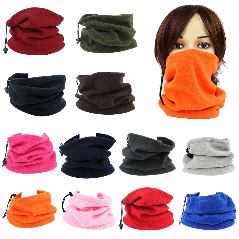 

Fleece Neck Warmer Scarf Windproof Ski Face Mask Heavy Winter for Head Bandana Garter for Skiing Hiking Cycling Climbing