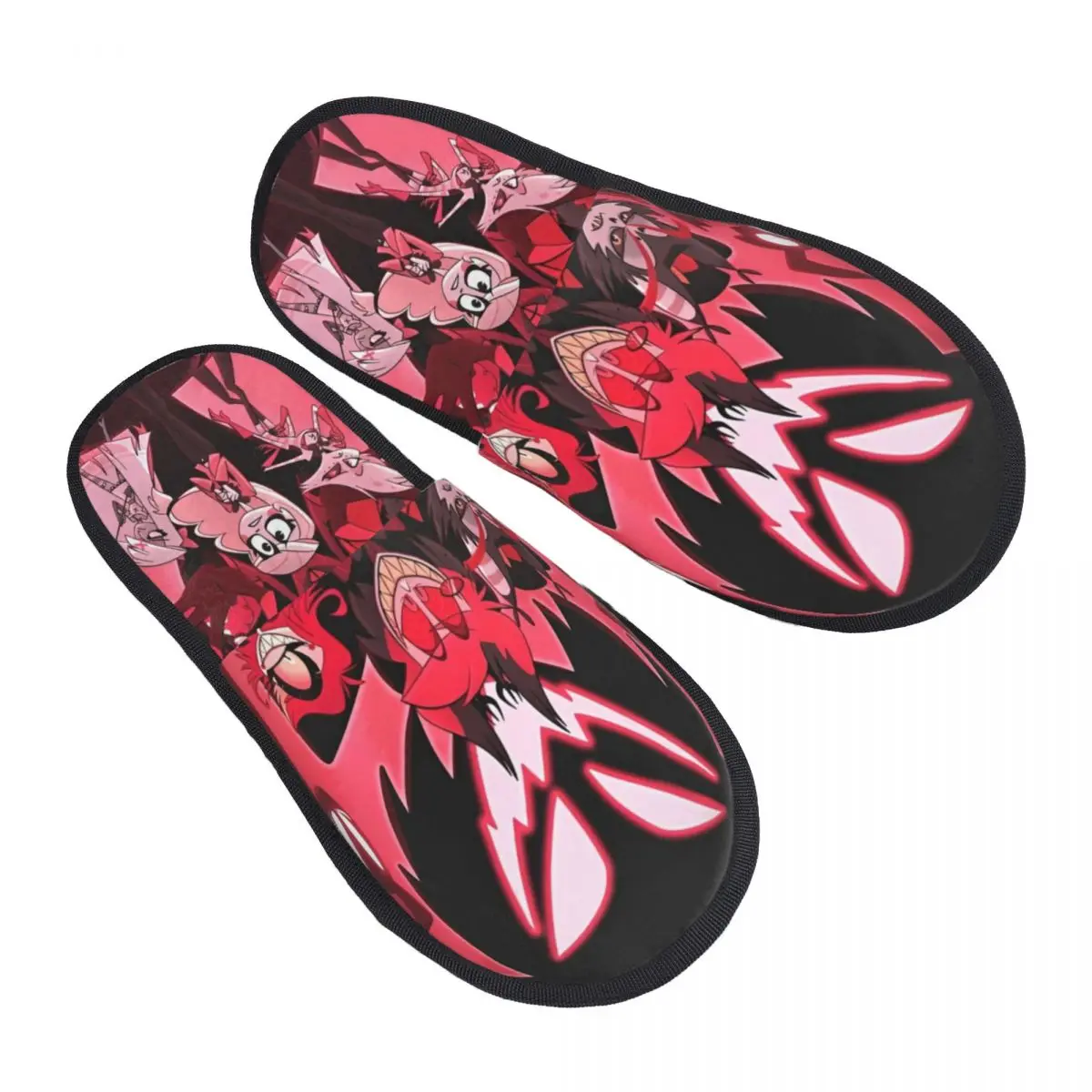 Зимние домашние тапочки для взрослых анимированные H-HazbinHotels аксессуары меховые