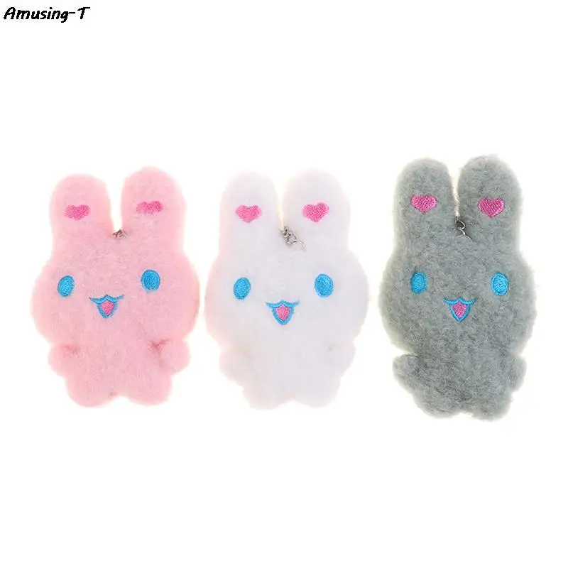 

10cm Rabbit Plush Dolls Key Chains Ring Woman Bag Charms Keychain Toy Car Keyring Party Trinket